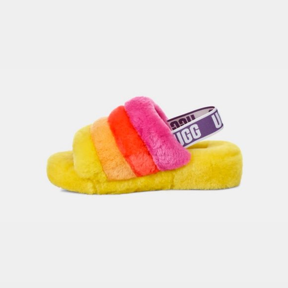 UGG Pride Fluff Yeah Slide Women and Men - Picture 3 of 11